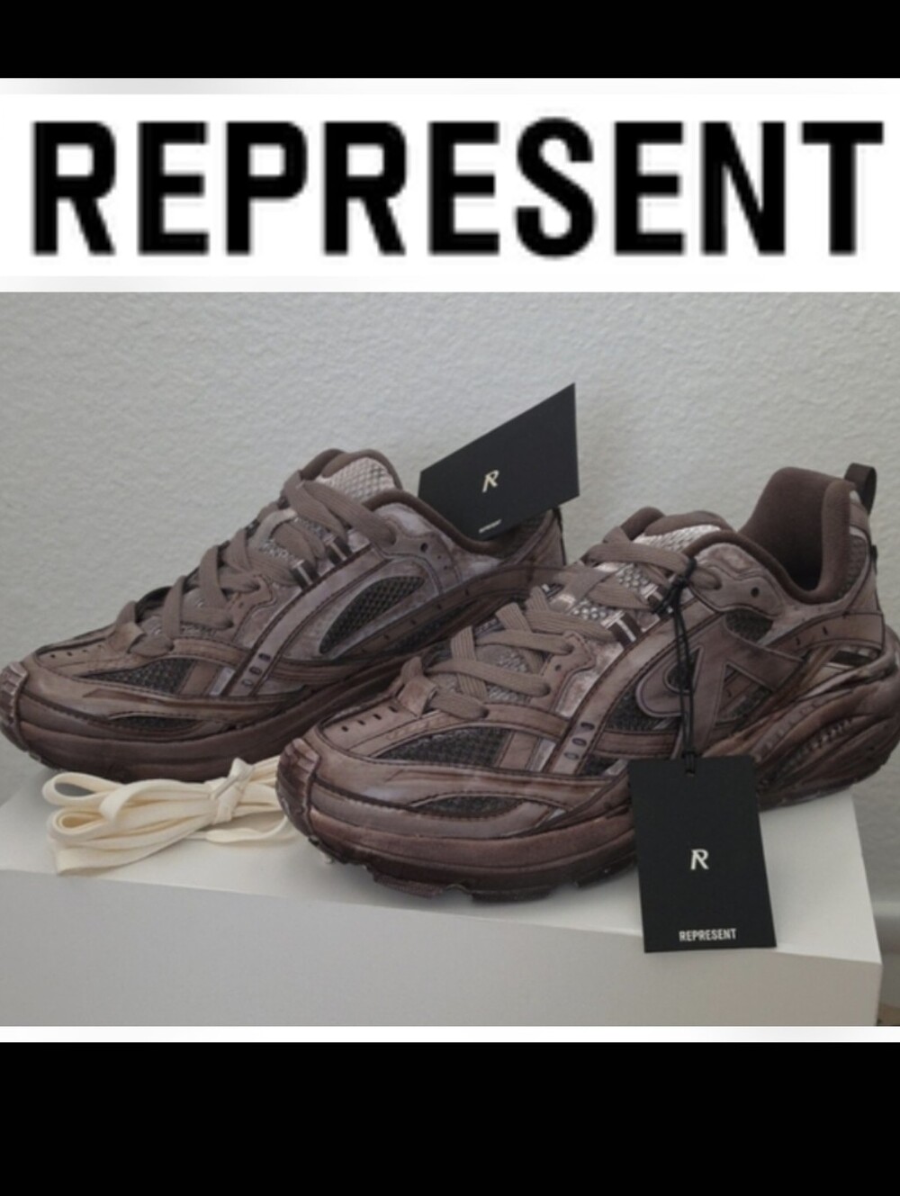 Represent- Storm Runner-Dip Sneakers - Chocolate